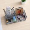 Creative Metal Iron Art Desk Organizer: Three-Grid and Four-Grid Pen Holder for Office Stationery Storage