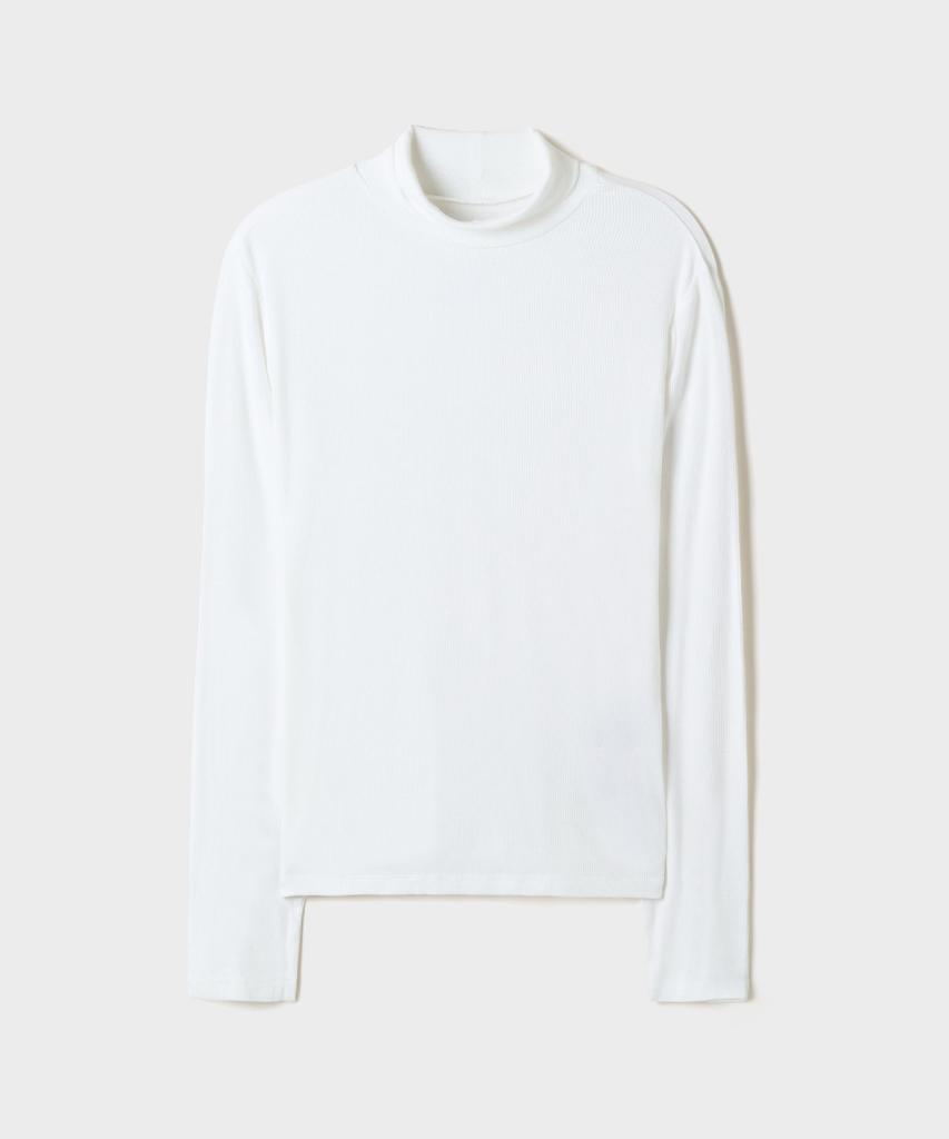 SPAO [Soft Viscose] Ribbed Turtleneck Long Sleeve Tee_Splwg4Tg01
