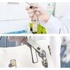 Trend SSS Genuine Leather Key Ring for Women, Key Holder, Bag Charm, Genuine Leather Key Ring with Snap Buttons, Belt closure, Made in Italy, Painted