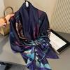 Elegant Women' Large Silk Scarf As a Gift 180x90 Black Beige
