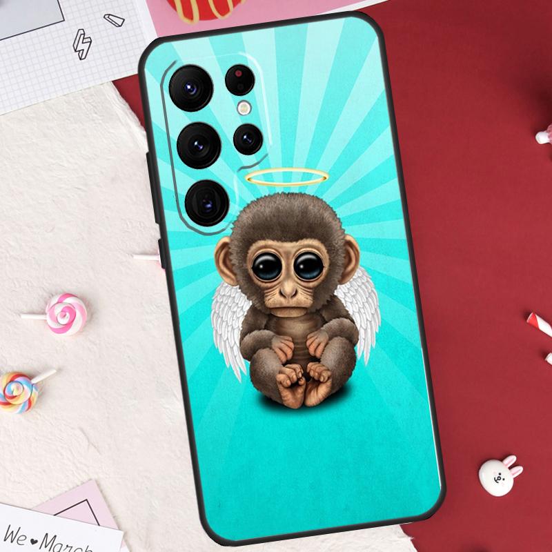 Monkey Gorilla Ape Baby Case For Samsung Galaxy S25 FE S23 FE S20 S21 S22 S24 S25 S26 Ultra S10 S25 Plus Cover Shell
