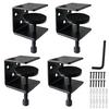 Kanmero Adjustable Table Clamps, U-Shaped Brackets, Reinforced Support Fixtures for Bedrooms, Kitchens, and Bathrooms, Wall-Mounted, 4mm Thick, with S