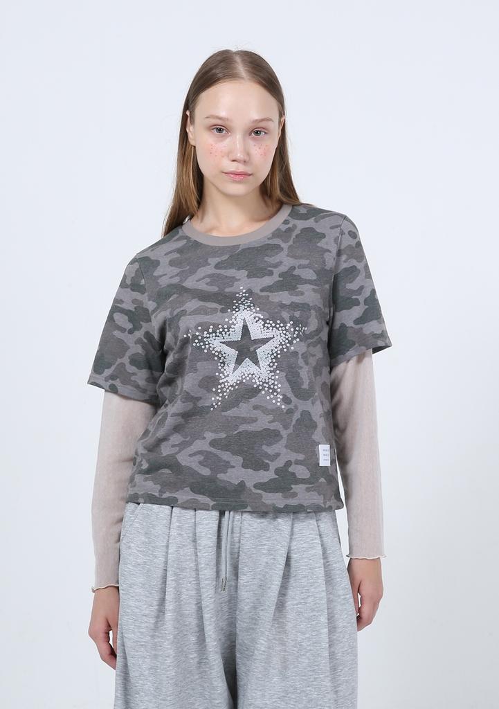 ANOTHER COLOR Camo Layered T-Shirt