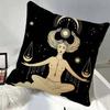 Witchy Painting Sun And Moon Celestial Pillow Case Square Pillow Bedroom Sofa Leisure Comfort Cushion Car Home Decoration