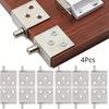 4Pcs Concealed Hinges Invisible Cabinet Up and Down Door Pivot CT Corner Codes for Wood Panel Cupboard Display Support Bracket
