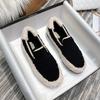 Mixed Color Lambfur Flat Shoes Woman Thicken Padded Warm Plush Winter Loafers Round Toe Anti -Slip Rubber Flats Furry Espadrilles