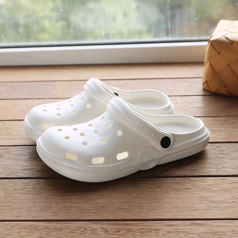 

Унісекс М які Підошви Нековзкі Сабо: Легкі, дихаючі сандалі для пляжу та саду 38-39 (Small fit) білий