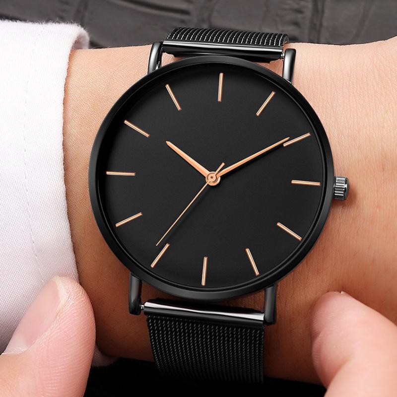 Mode-Netzwerk Mit Herren- Und Damenarmbanduhren, Europäische Und Amerikanische Einfache Herrenarmbanduhren, Paar-Zeiger Quarzarmbanduhren