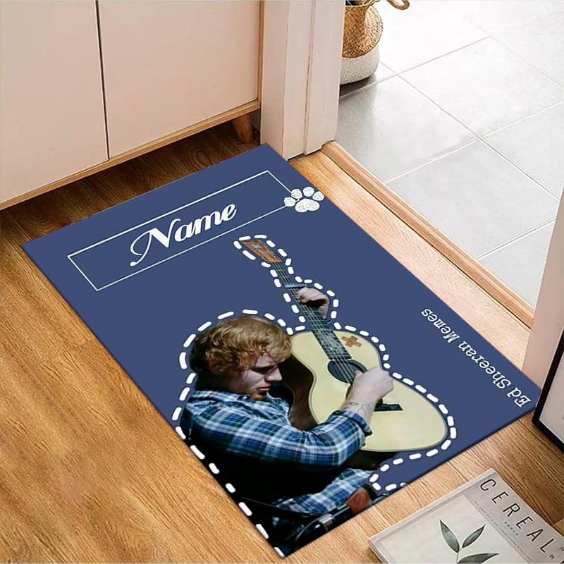 Tappeto Musicale Personalizzato Ed Sheeran Tappeto da Gioco, Tappetino per Camera da Letto Soggiorno Ingresso Tappeto, Idea Arredamento Casa Regalo per Natale Compleanno