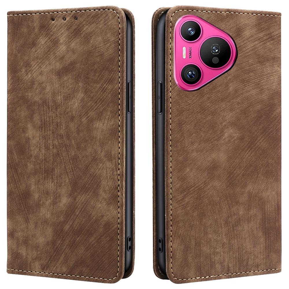 For Huawei Pura 70 Case RFID Blocking PU Leather Wallet Stand Anti-scratch Phone Cover