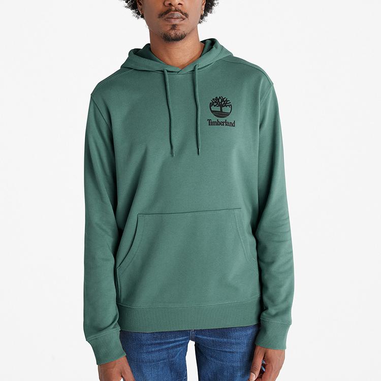Timberland Logo Printed Sports Casual Breathable Long Sleeve Hoodie Men Hoodies Balsam-Green Black A2FV7-DA9