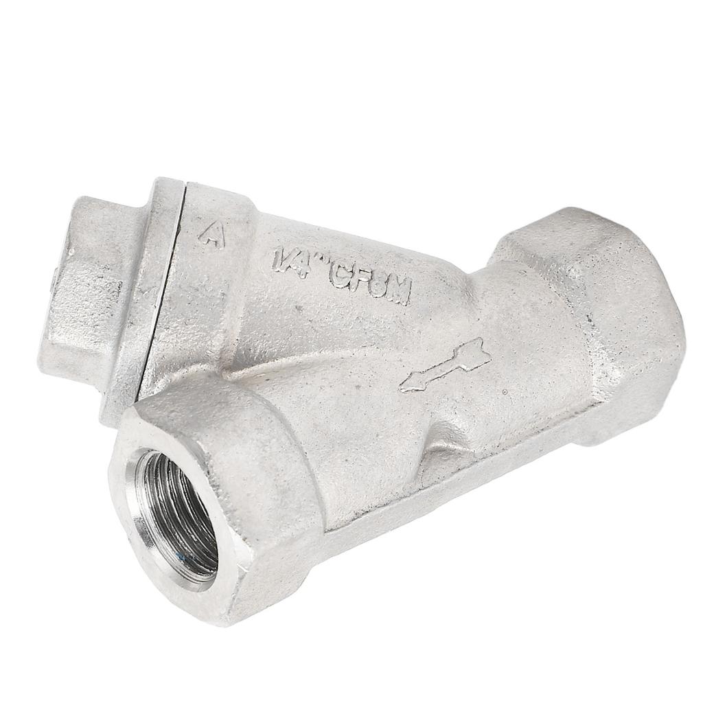 Y-Filter Edelstahl Doppellagiges Netz Geringer Strömungswiderstand Y-Typ Wasserfilter für Wasser Öl Gas 1/4 Zoll DN8