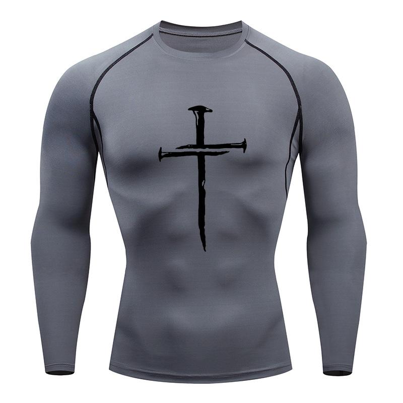 Gym T Shirt Men Bodybuilding Quick-drying Fitness Compression Shirt Running Workout Man Sports First Layer Sportswear