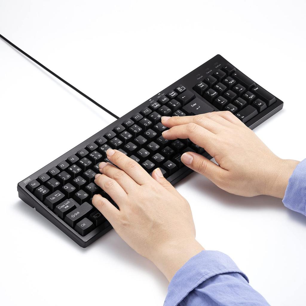 Sanwa Supply Compact Keyboard with USB Hub Black SKB-KG2UH3BK