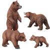 Wild Brown Bear Pvc Figurine Collection With Realistic Design For Young Children