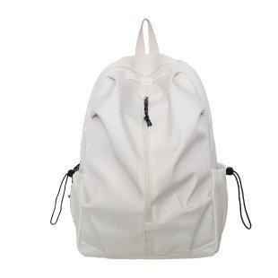Schoolbag New Solid Color Design Sense Large Capacity Multi-pocket Fashion Simple Backpack Student Waterproof Durable Versatile Backpack