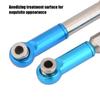CNC Machining Aluminium Alloy Steering Linkage Rod Set for WPL 1608T RC Truck (Blue)