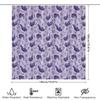 Floral Shower Curtain Set Waterproof Vintage Flower Pattern Bathroom Decor Fabric Curtain Liner Backdrop Farmhouse Style