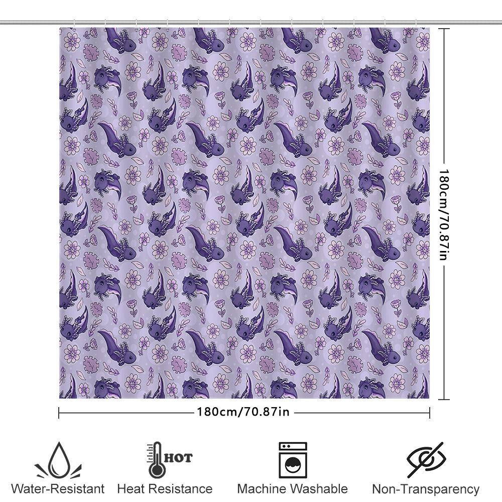 Floral Shower Curtain Set Waterproof Vintage Flower Pattern Bathroom Decor Fabric Curtain Liner Backdrop Farmhouse Style
