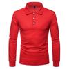 Autumn/Winter 2021 Men's Slim Fit Long Sleeve Polo with Color Turn-Down Collar