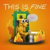 Neues MOC This is Fine Hund Baustein Modell Cartoon Feuer Meme Vignette Jagdhund Steine DIY Montage Spielzeug Kinder Geburtstagsgeschenke