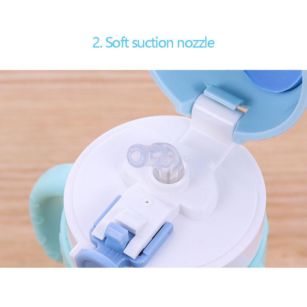 Toddler Baby Kid Infant Feeding Drinking Water Straw Bottle 350ml Water Cup