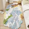 Dopamine Style Rugs for Bedroom Irregular Shape Living Room Decoration Moss Carpet Girl Casual Cute Rug Home Washable Thick Mat