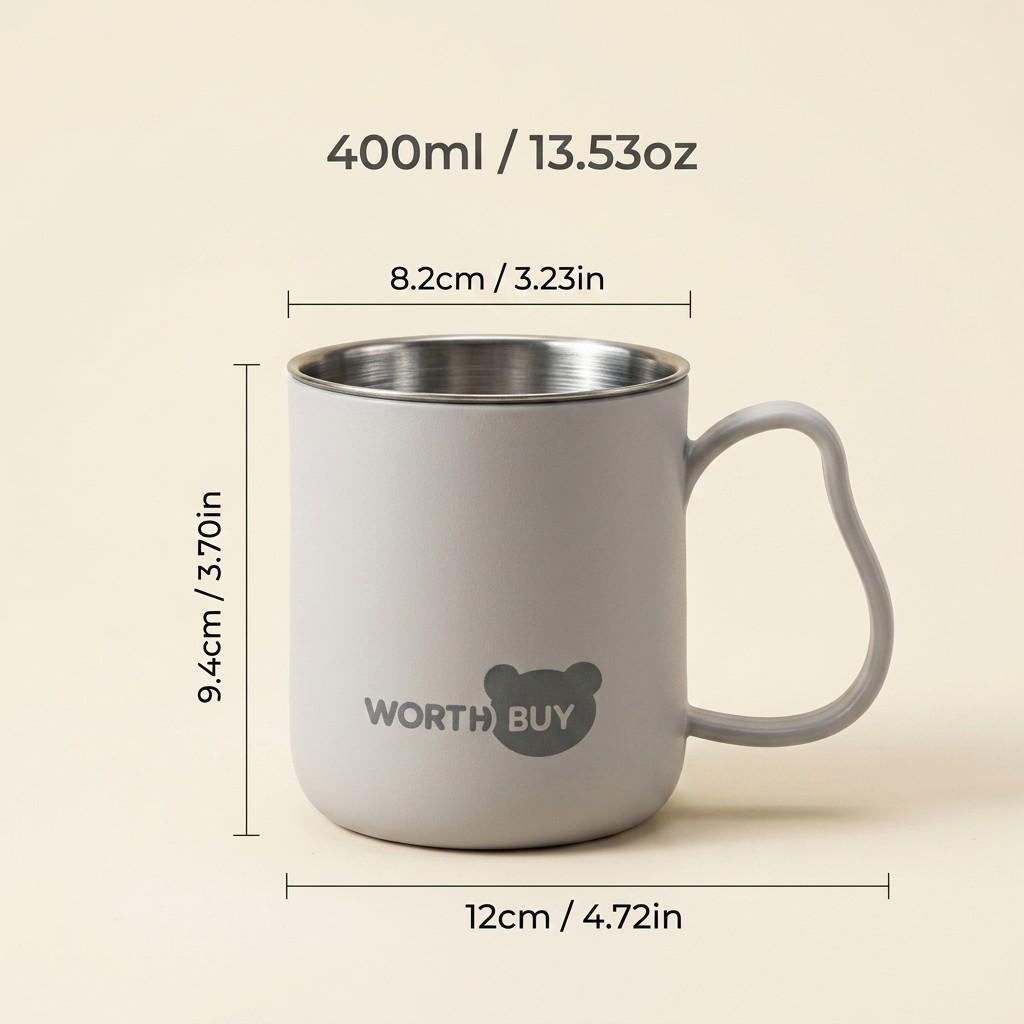Unbreakable PP Plastic Bathroom Tumbler Cup with Handle Matte Toothbrush Mug Drinking Cup for Kids Home Bathroom Accessories