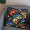 2D Buntes Fischmuster Kissenbezug Muster Kissenbezug Geeignet für Sofa Schlafzimmer Auto Kissenbezug