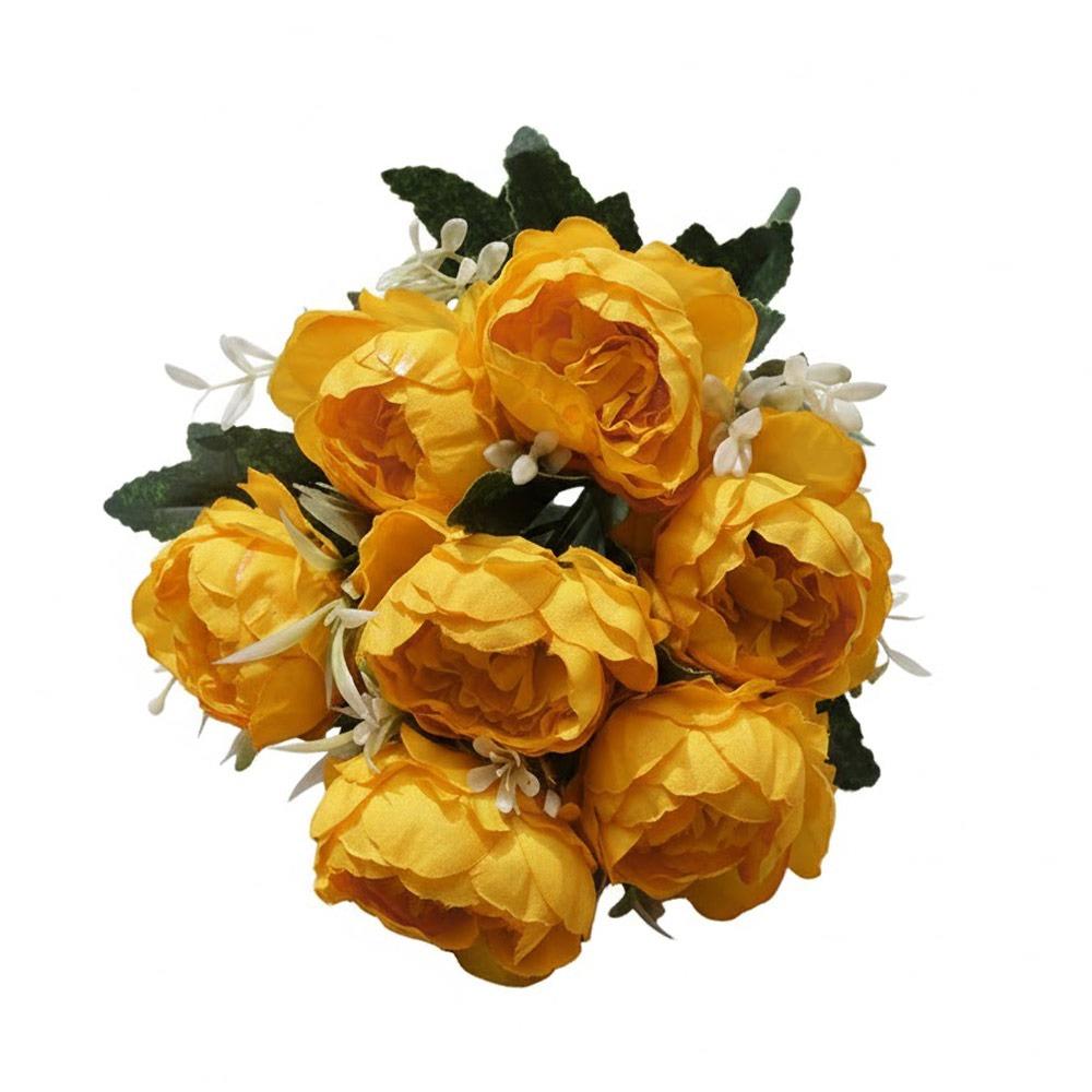 7 Heads Peony Artificial Flowers Multicolor Floral Arrangement Fake Peony Silk Petals Photo Props Simulation Peonies Bouquet