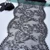 3m X 27.5cm Black Chantilly Lace, Inelastic Scalloped Nylon Lace Fabric with Eyelash for Sewing, Bra, Underwear, Lingerie, Dress, Garment, Crafting