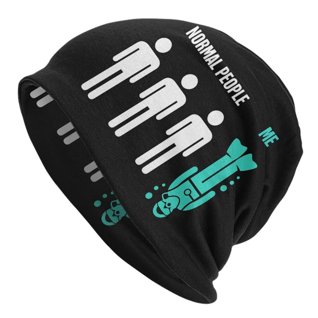 Custom Scuba Diving Skullies Beanies Caps Cool Winter Warm Unisex Women Knit Hat Adult Unisex Dive Diver Quote Bonnet Hats