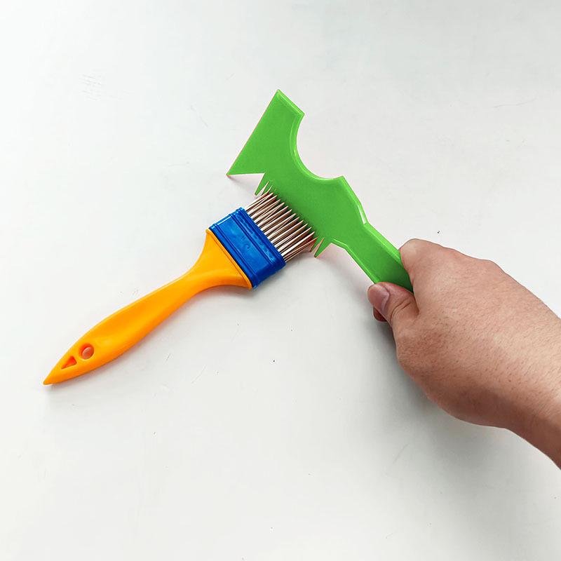 Penggong Tool Set: Plastic Mud Scraper, Trowel, Cement Box, Sandpaper Wipe, Stainless Steel Putty Knife, Spatula, Storage Bag