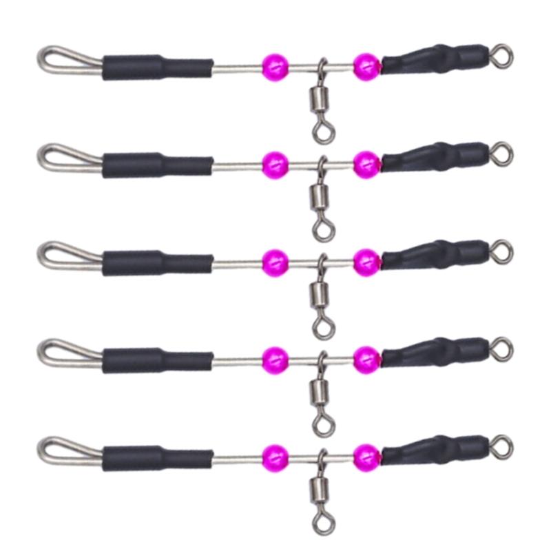 5Pcs Bearing Swivel Fishing Connector Fast Hook Fishing Accessories Easy to Use