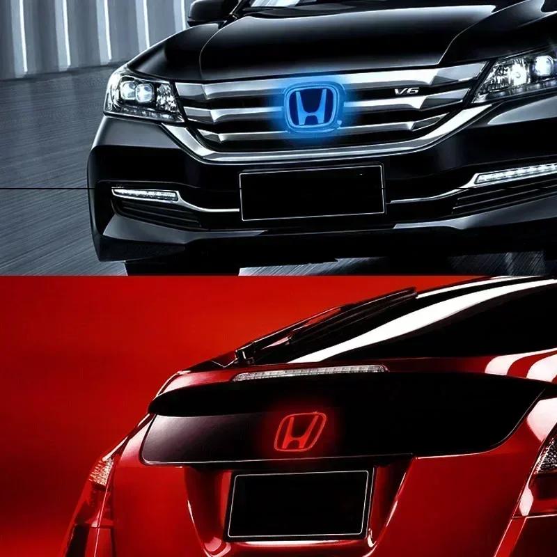 PMMA Car LED Front Emblem Sticker Rear Trunk Light Badge for Honda Accord Odyssey Civic CRV FIT Jazz Pilot Amaze City HRV Freed