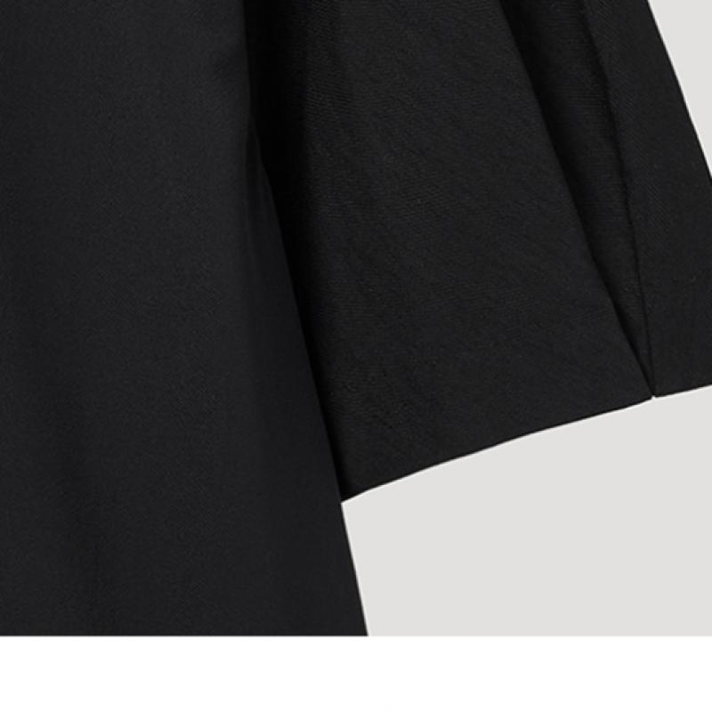 Sie S miSS Rundhals Asymmetrischer Saum Bluse Swwblp21050 Bk