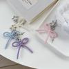 Bead Bow Lace Pearl Keychain INS Style Creative Pendant for Women Purse Handbag Lovely Gift