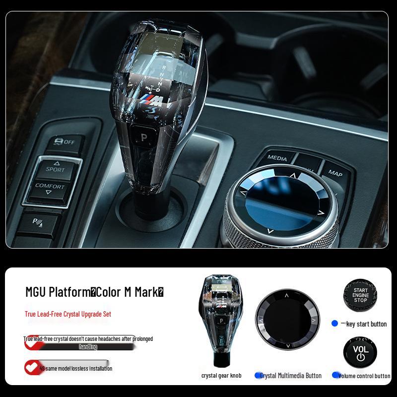 Buton Schimbător Cristal BMW McLaren pentru Seria 3, 5, 7, 6GT, X4, X5 - Modificare Cap Schimbător.