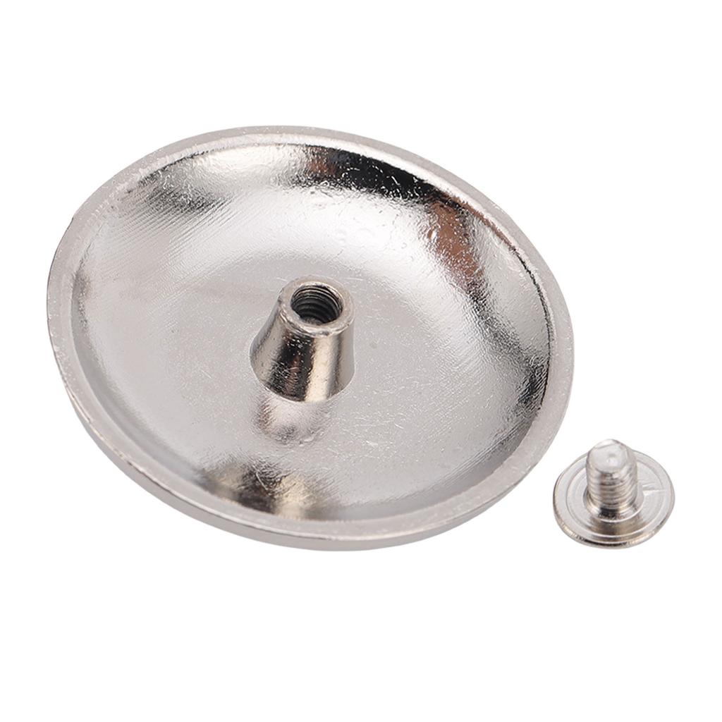 5 Set 30mm Decorative Flower Screw Back Buttons Vintage Screw Buttons with 4.5mm Screws Silver for PU Leather DIY Zinc Alloy