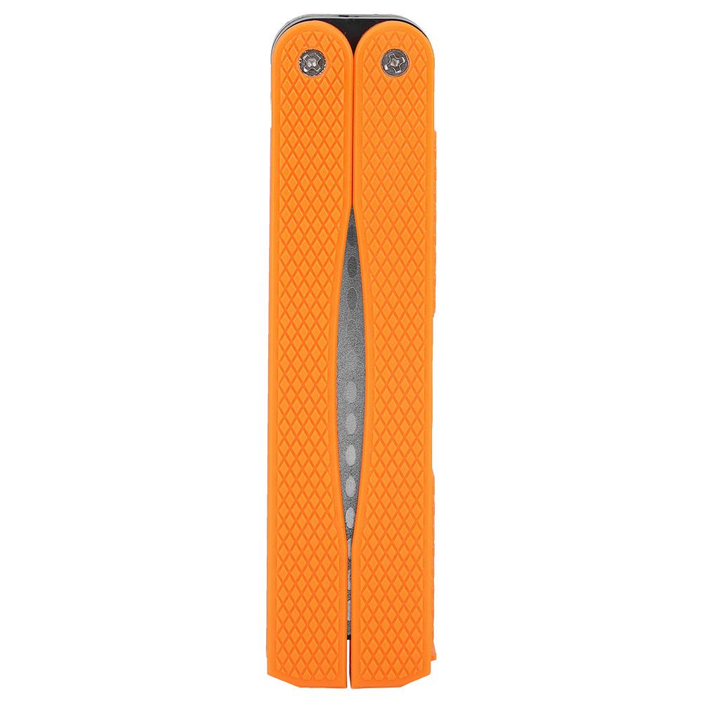 Double Sided Knife Sharpener Portable Folding Portable AntiSlip   Sharpener(Black )