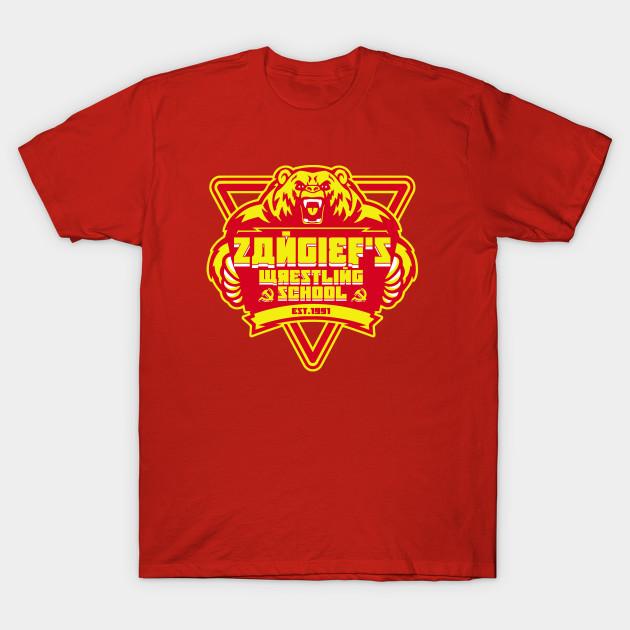 

Men Black Print T-shirt Zangief S Wrestling School No-Cut Transfer Paper Print Cotton Tshirt XL червоний