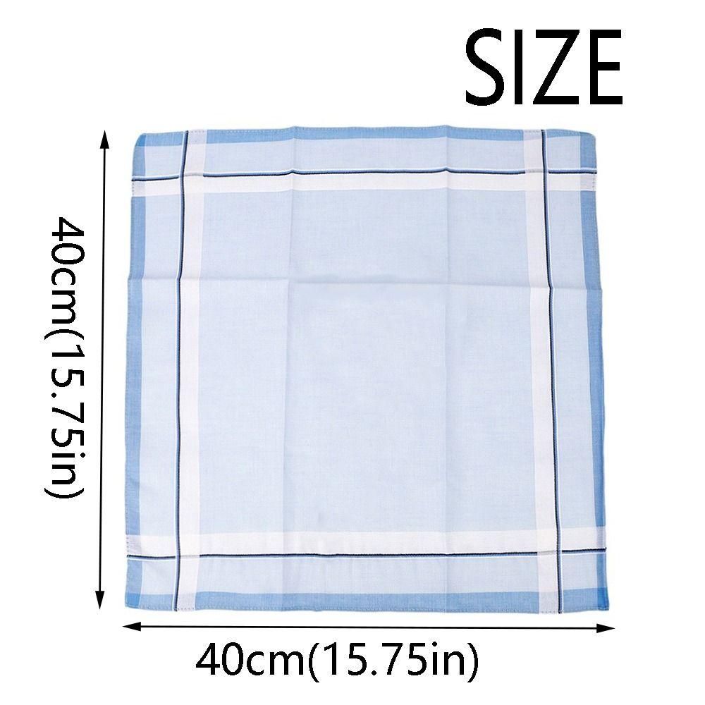 12Pcs/Set Sweat Absorbent Pocket Plaid Square Towel Men's Cotton Handkerchiefs  Wedding Season