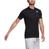 Adidas Polo Shirts Men's Black Polo Collar Moderate Straight Fit HB9134-