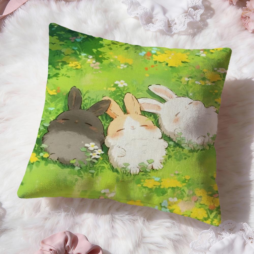 Cartoon Drawing Animal Cushion Cover Premium Comfort Reversible Pillow Cove -Two in One Design for Any Room & Car Interior