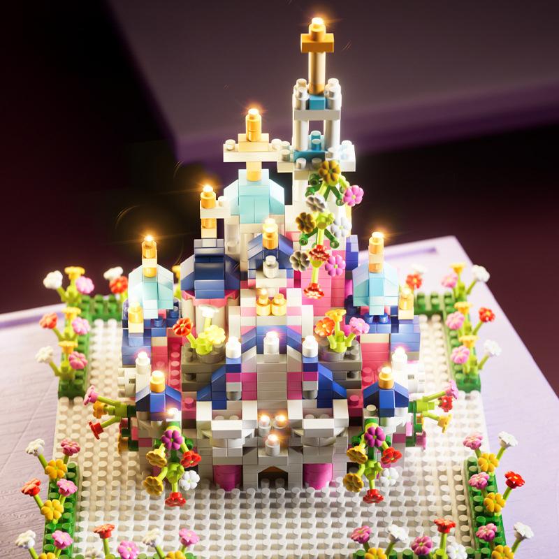 

Строительные блоки Dream Flower Forest Castle, строительные блоки из микрочастиц, совместимые с детской головоломкой, настольной игрушкой-головоломкой 13*13*13cm