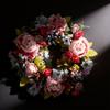 Vintage Peony Wall Decor With Silk Flowers For Home Entryway And Wall Art