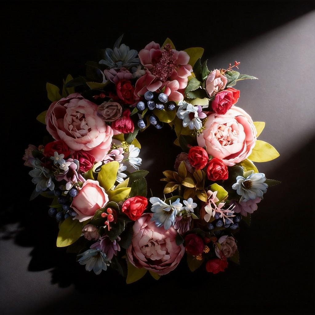 Vintage Peony Wall Decor With Silk Flowers For Home Entryway And Wall Art
