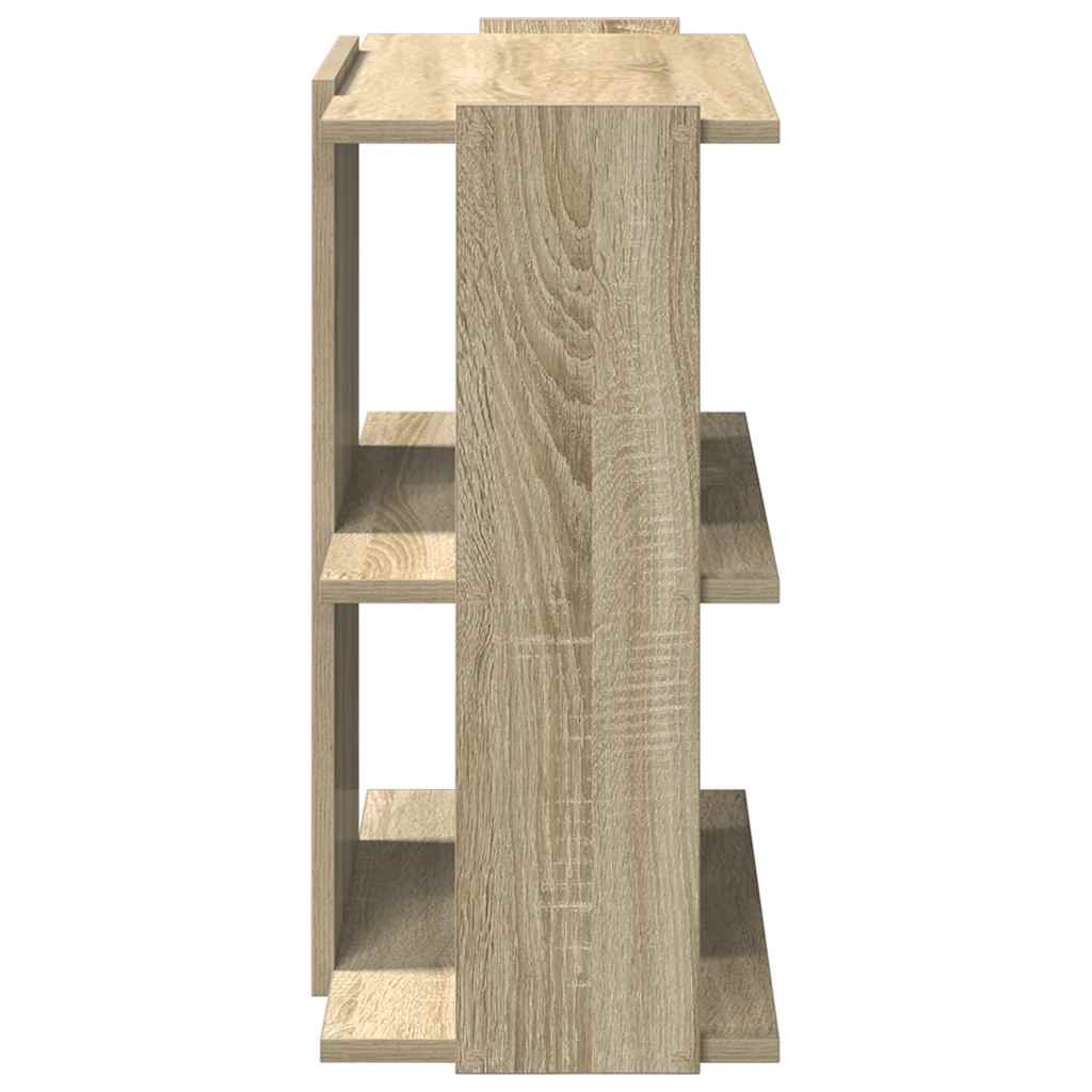 vidaXL Bücherregal 3 Böden Sonoma-Eiche 60x30x60 cm Holzwerkstoff