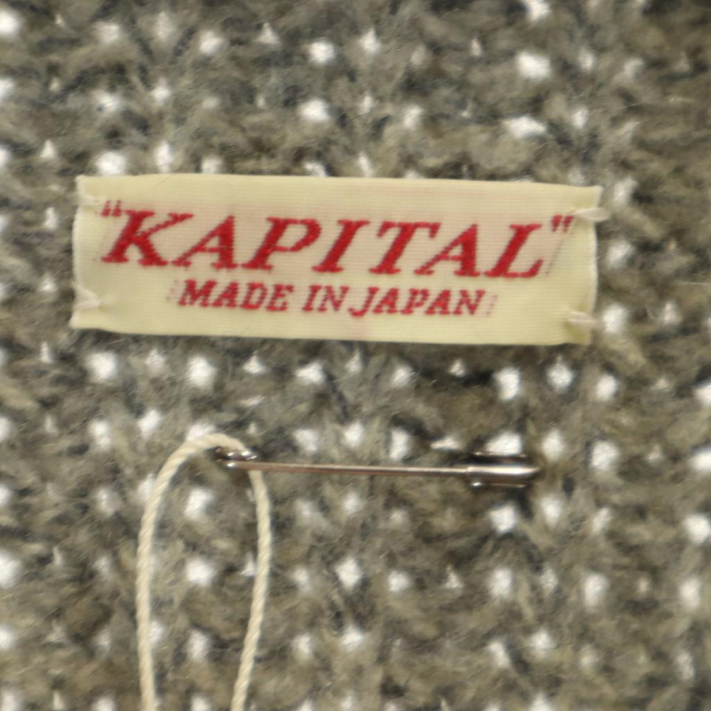 Unused KAPITAL Made In Japan Long Sleeve Low Gauge Sweater 3 Gray Knit Men's Used