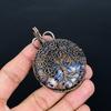 Sodalite Pendant, Handmade Gemstone 999 Copper Wire Wrap Tree Of Life Pendant Antique Jewelry, For Gift Copper Jewelry